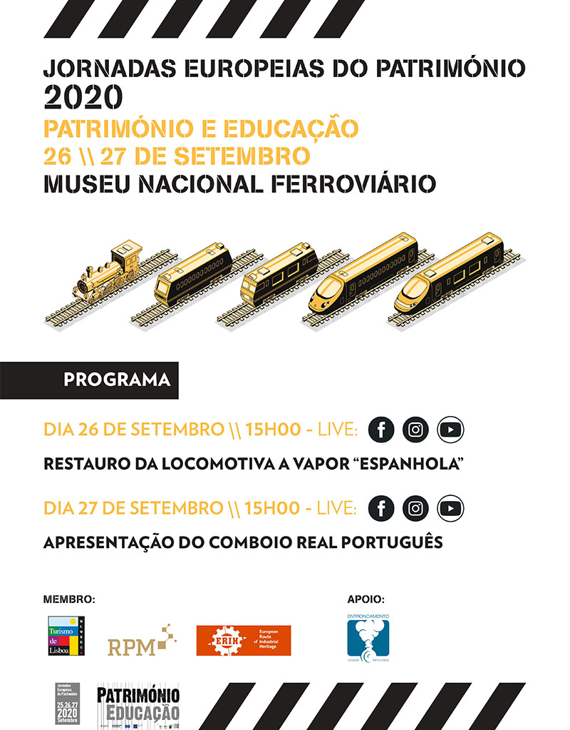 Museu Nacional Ferroviário assinala Jornadas Europeias do Património 2020